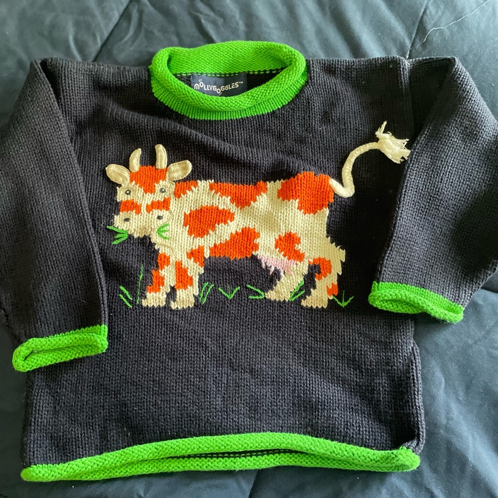 Children’s boutique cow sweater